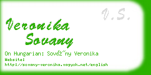 veronika sovany business card